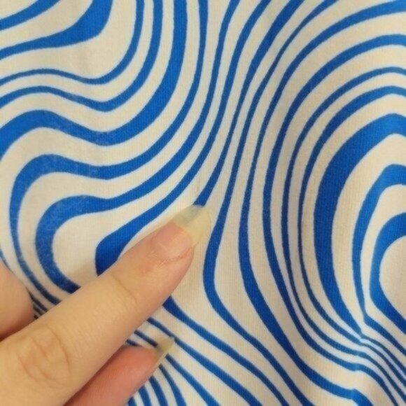 J. Mclaughlin | Catalina Coth Mia Dress Oahu Waves Pattern Blue White - Picture 5 of 8